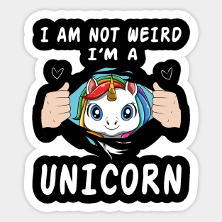 Cute Unicorn Funny Saying Pretty Rainbow Colors Fairytale Sticker